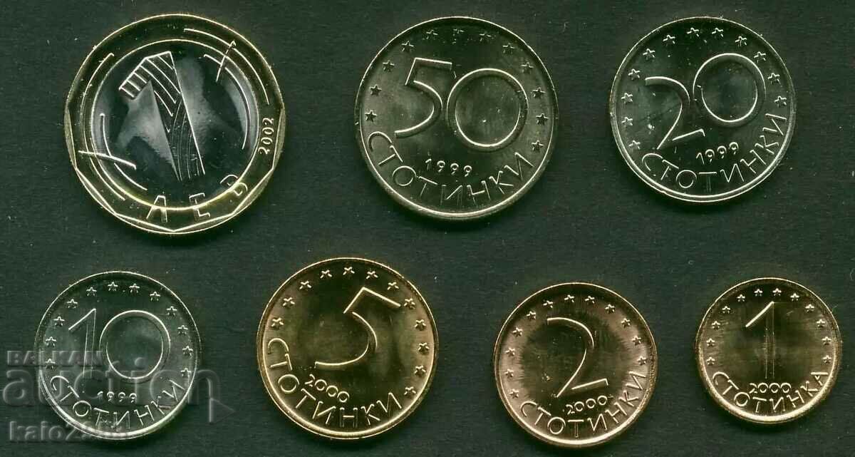 BULGARIA-Set monede circulante-1999-2002-UNC-din fisa cu preț 10.00 BGN | € 5.11 BULGARIA-Set monede circulante-1999-2002-UNC-din fisa cu preț 10.00 BGN | € 5.11