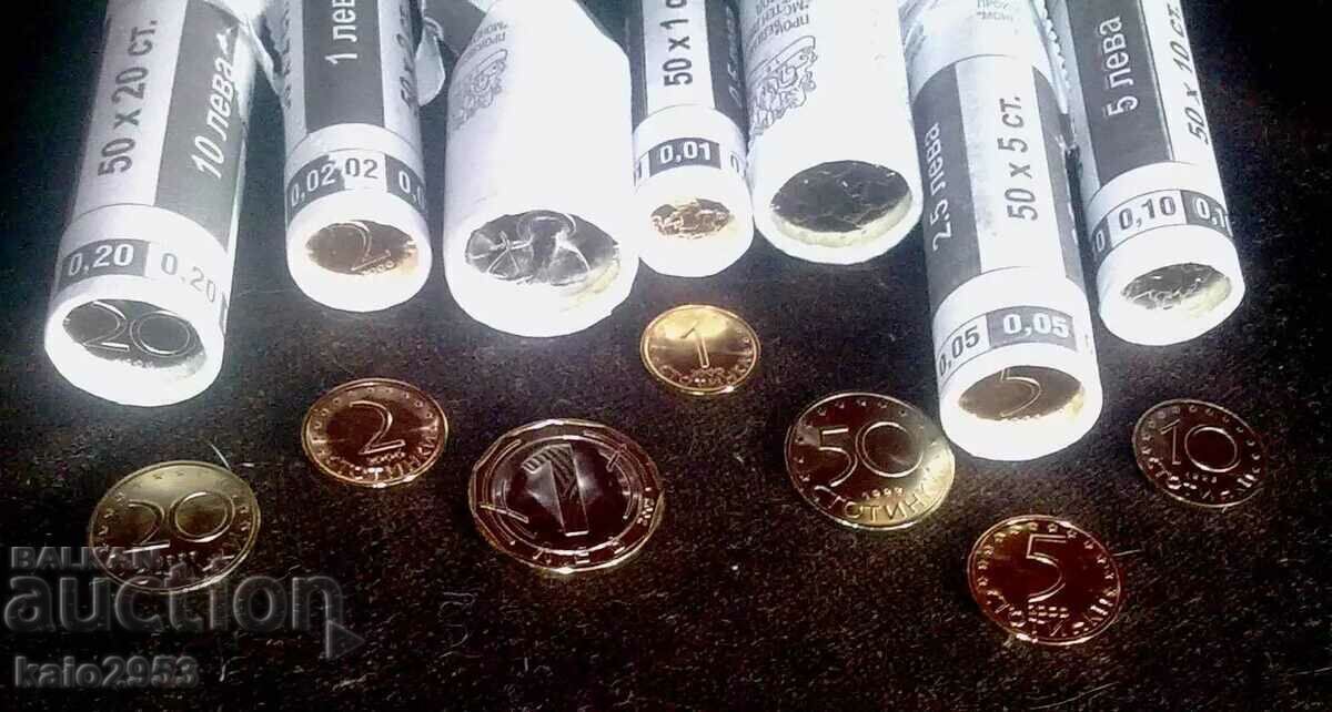 BULGARIA-Set monede circulante-1999-2002-UNC-din fisa BULGARIA-Set monede circulante-1999-2002-UNC-din fisa