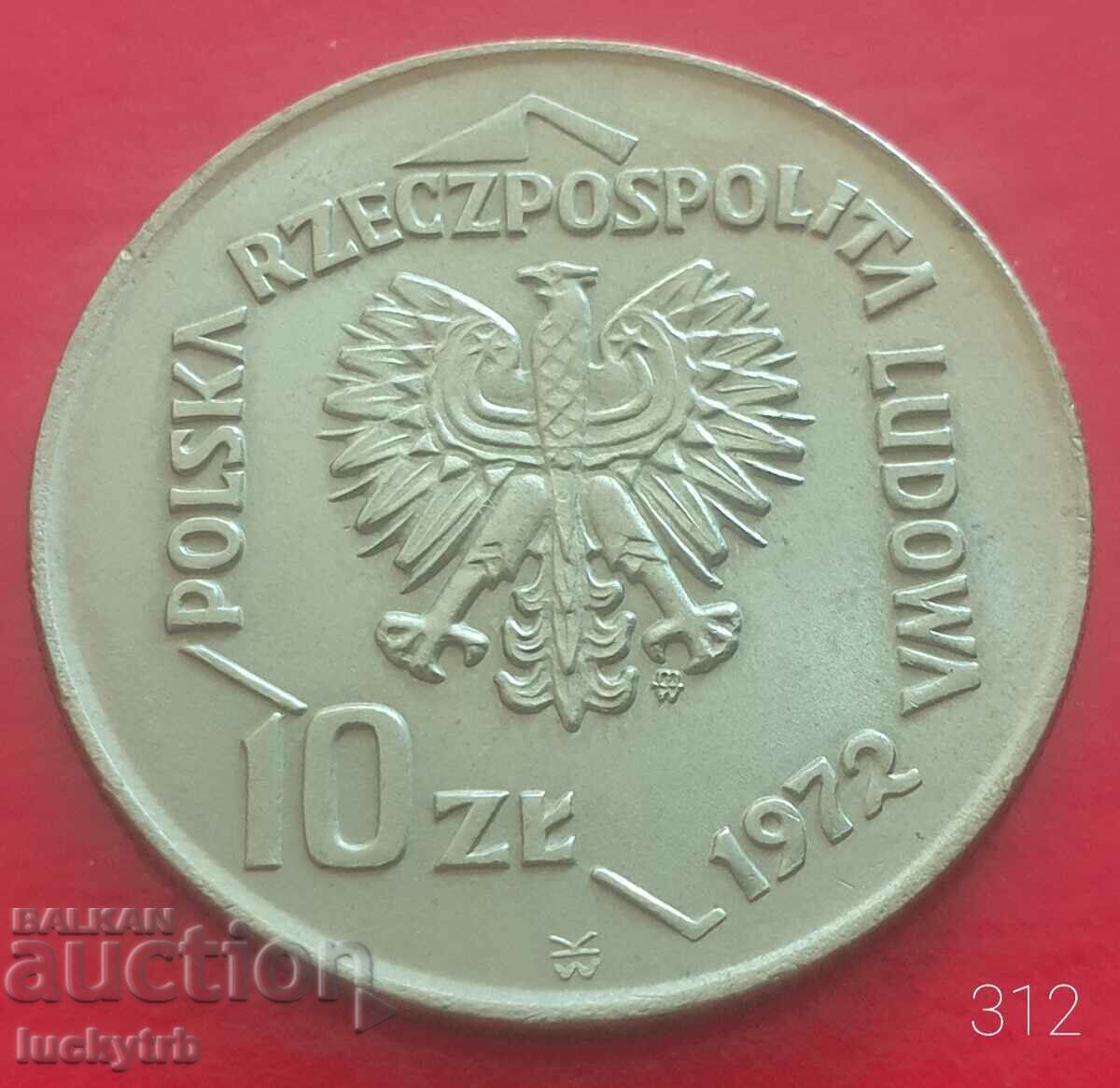 10 zlotys 1972 - Poland - Port of Gdynia