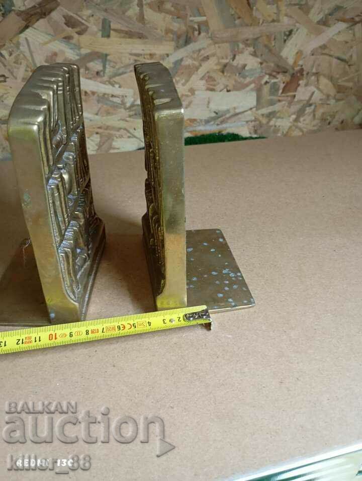 Auction Brass bookends Auction Brass bookends