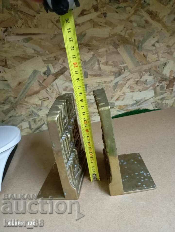 Brass bookends - 5 Brass bookends - 5