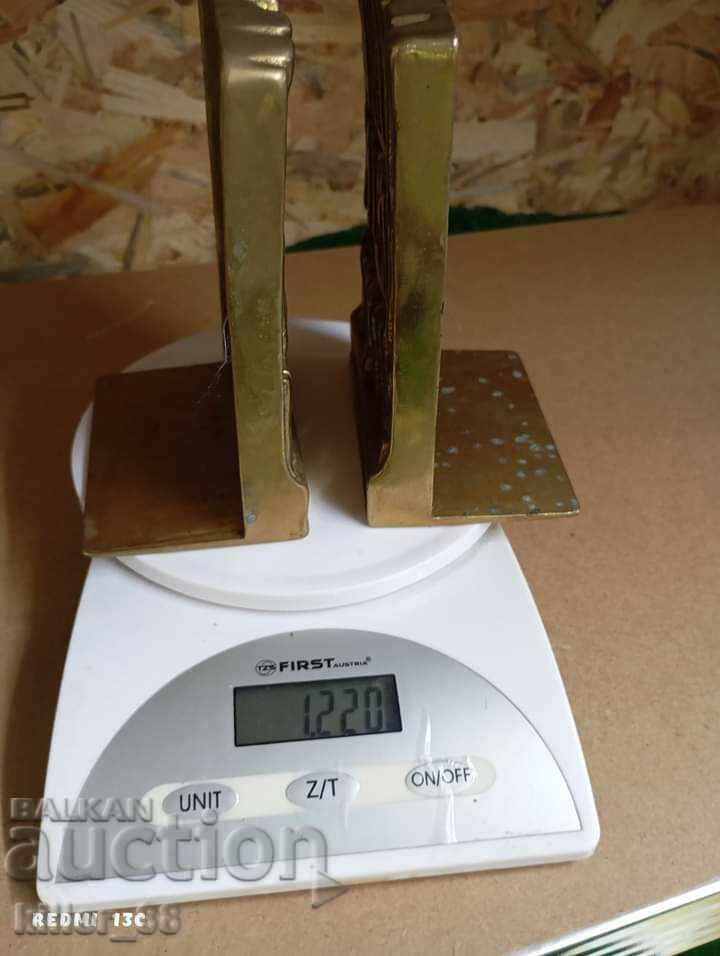 Brass bookends - 6 Brass bookends - 6