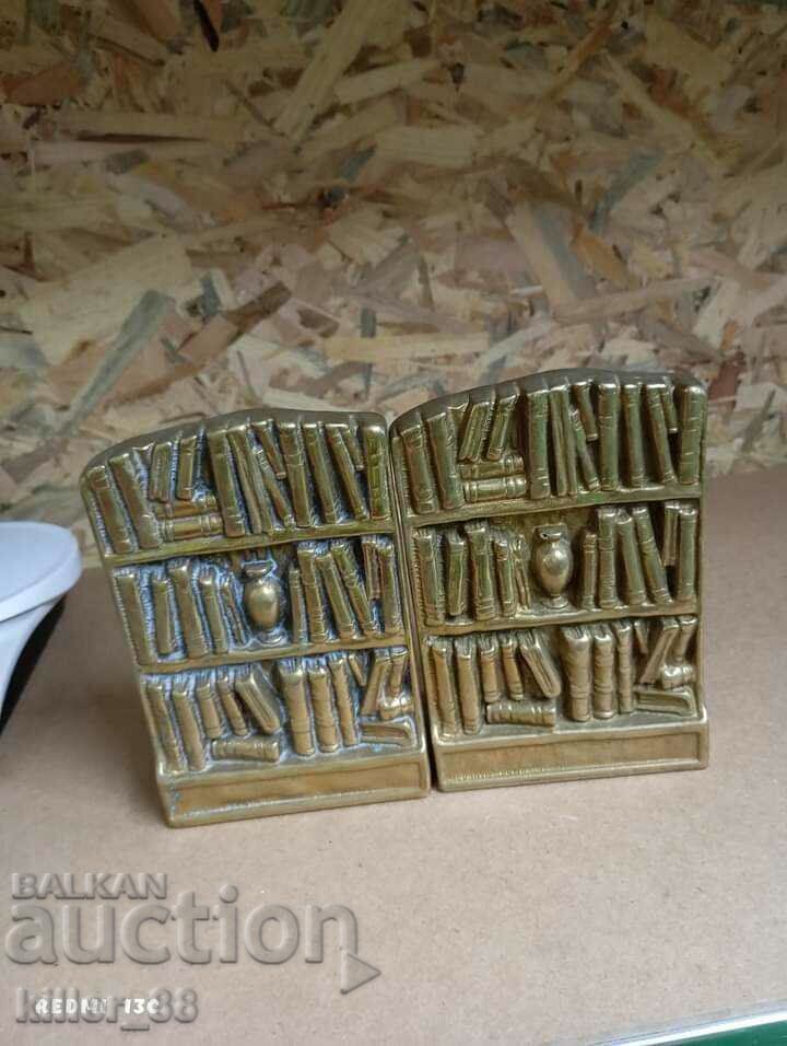 Brass bookends