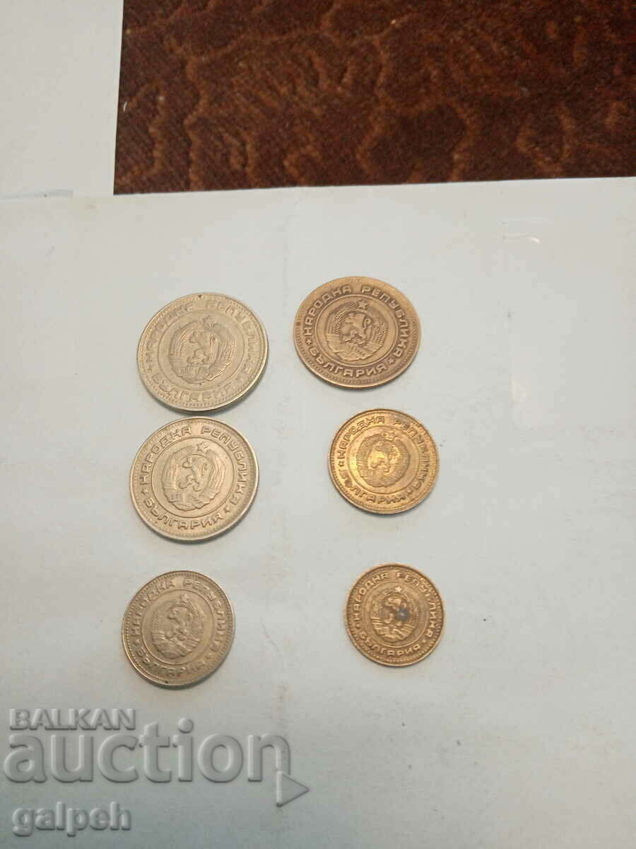 COINS - LOT BULGARIA 1974 - 6 pcs. - BGN 0.6 with price 0.60 BGN | € 0.31