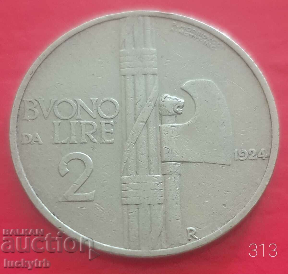 2 lire 1924 - Italy