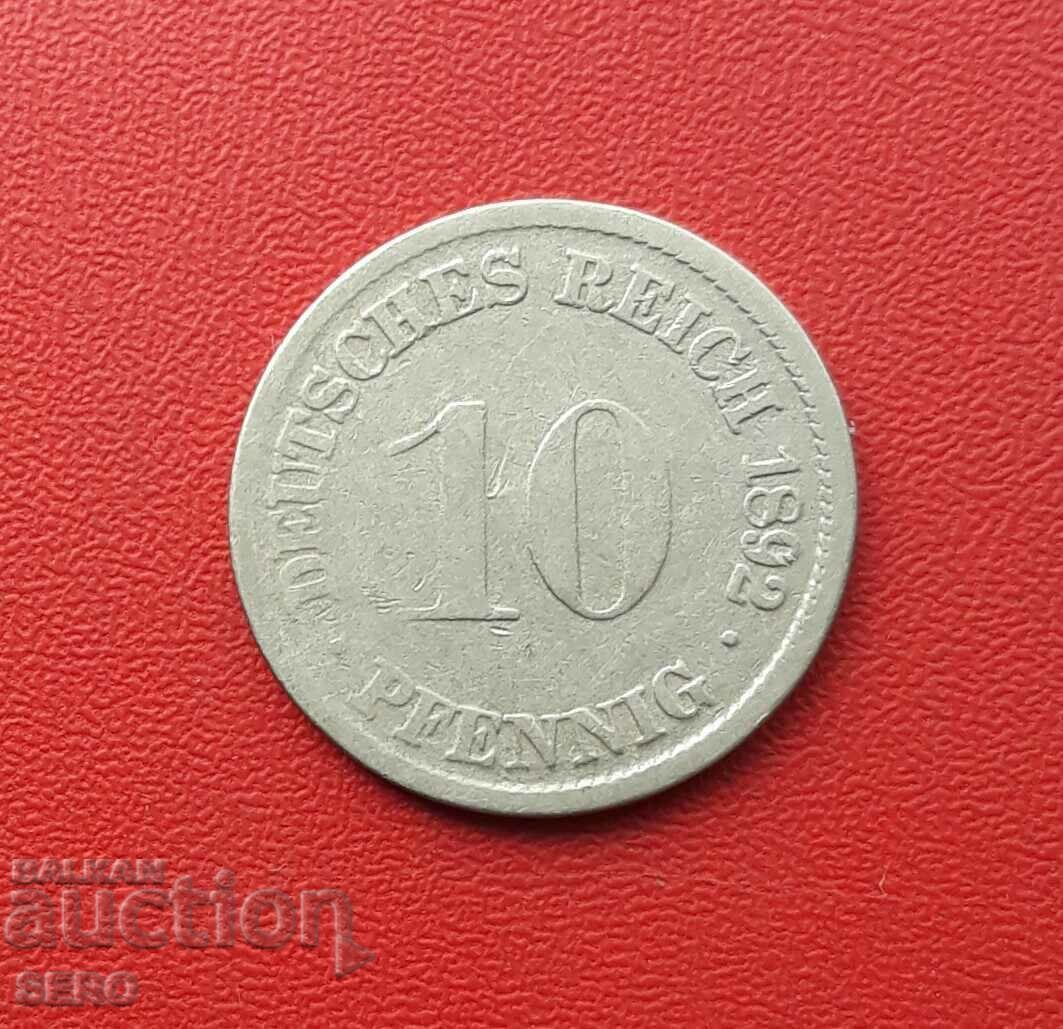 Germany-10 Pfennig 1892 D-Munich