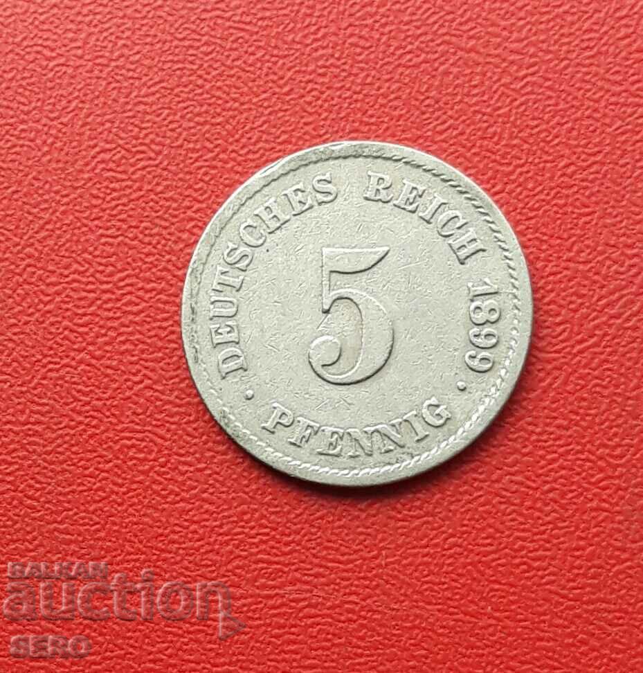 Germania-5 Pfennig 1899 G-Karlsruhe