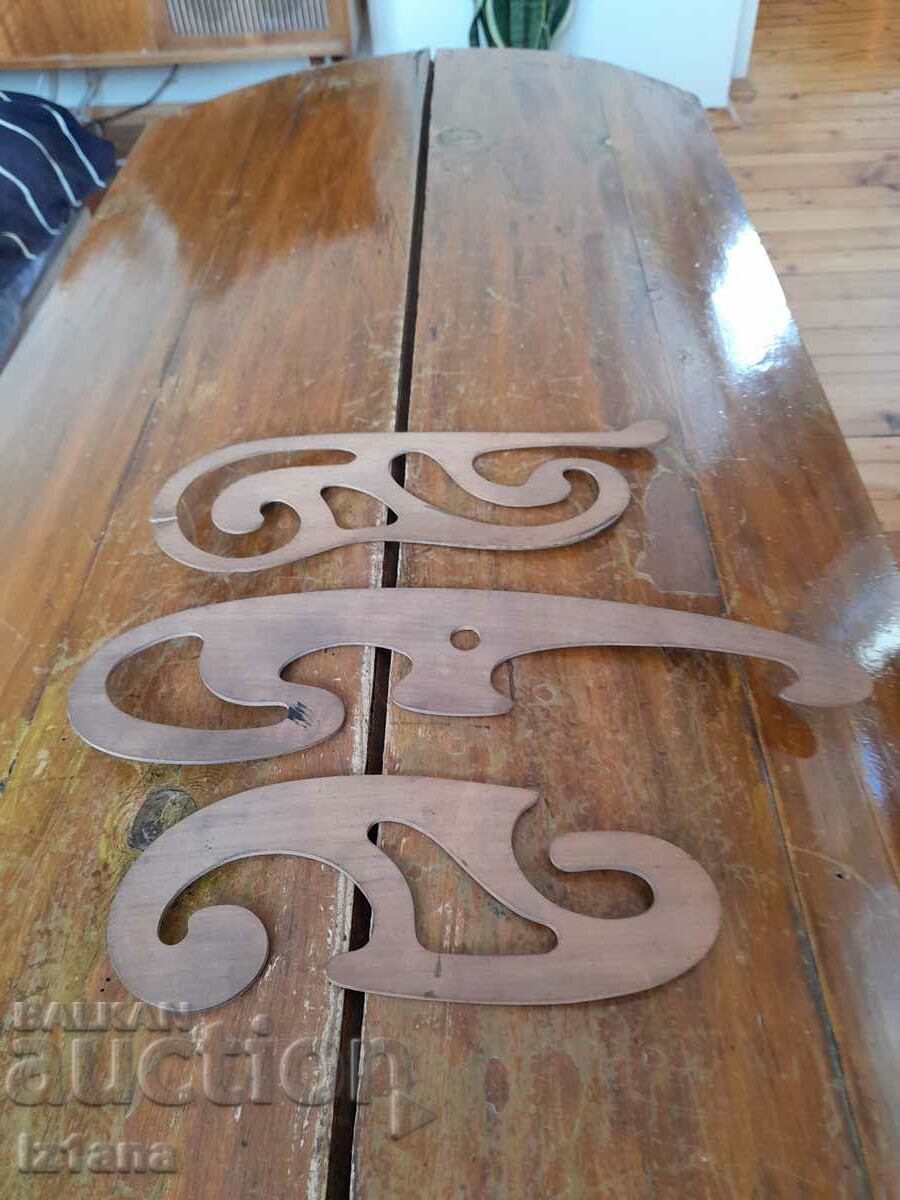 Old wooden drawing curves - 6 Old wooden drawing curves - 6