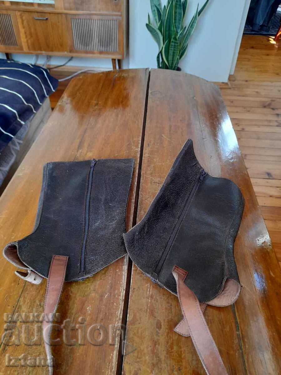 Old leather gaiters