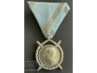 Kingdom of Bulgaria Order of Merit Tsar Boris solid silver