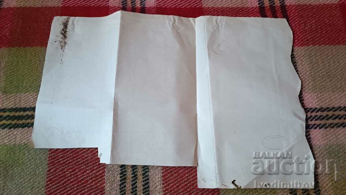 Delivery of Share 1000 lei BANKA SAEDINENIE Balcic 1921