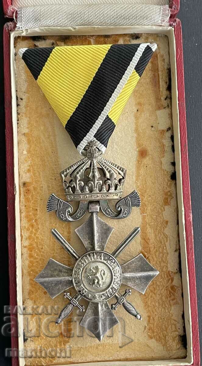 Kingdom of Bulgaria Order of Military Merit VI century with crown reg