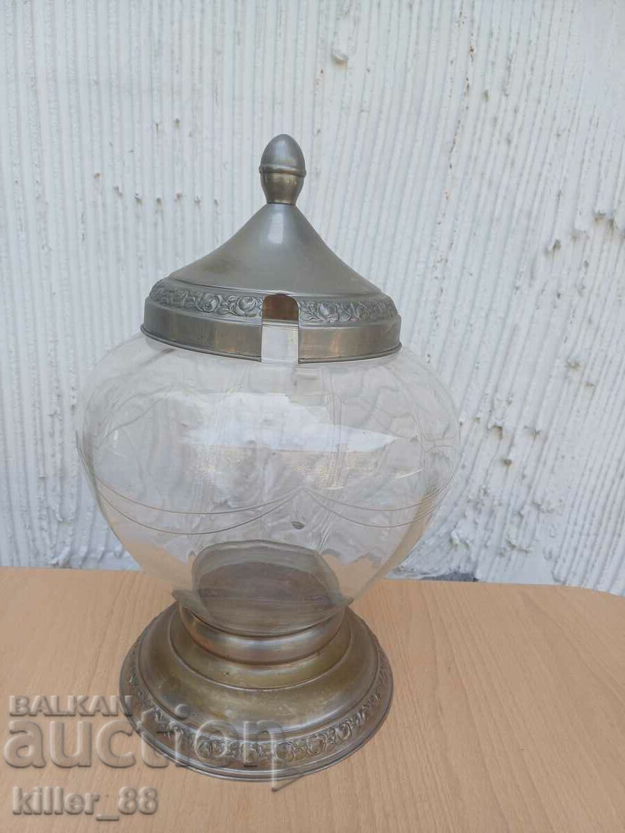 Vintage glass jar