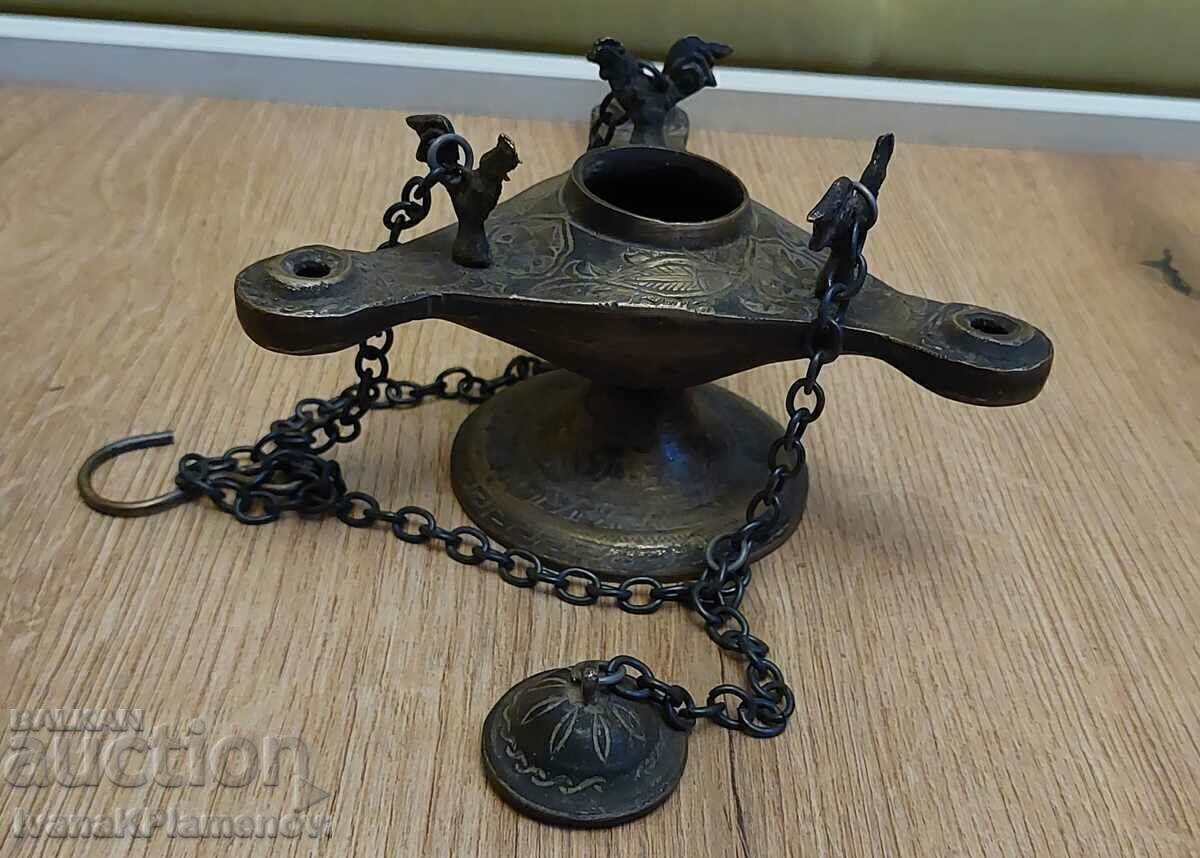 Lampă cu ulei din bronz pentru colecționari - 5