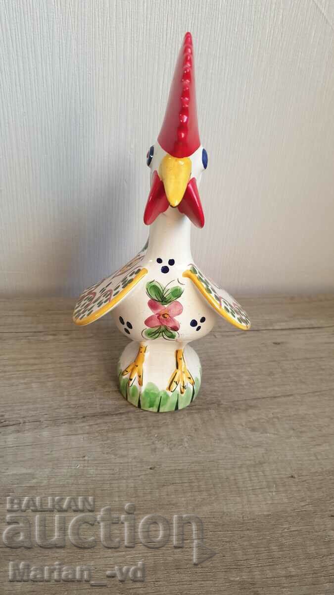 Auction Porcelain Portuguese Rooster Figure Hand Painted Auction Porcelain Portuguese Rooster Figure Hand Painted