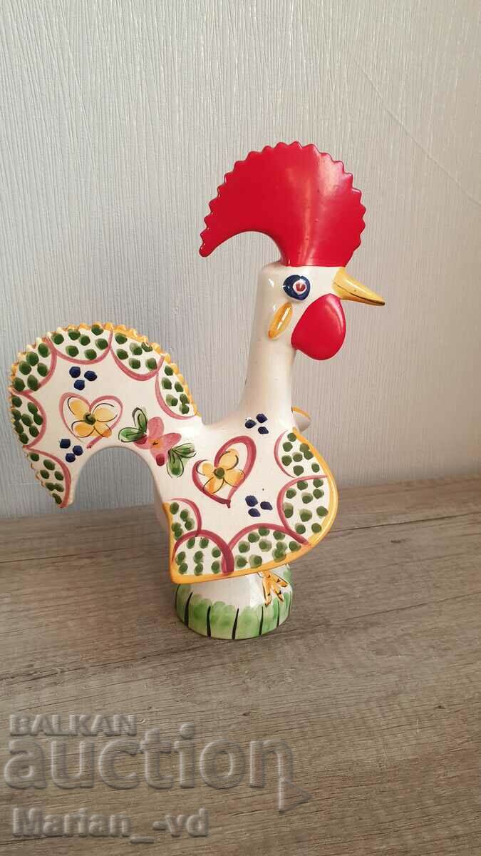 Delivery of Porcelain Portuguese Rooster Figure Hand Painted Delivery of Porcelain Portuguese Rooster Figure Hand Painted