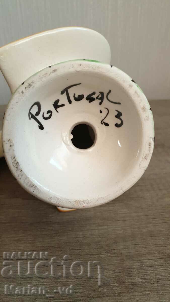 Porcelain Portuguese Rooster Figure Hand Painted - 6 Porcelain Portuguese Rooster Figure Hand Painted - 6