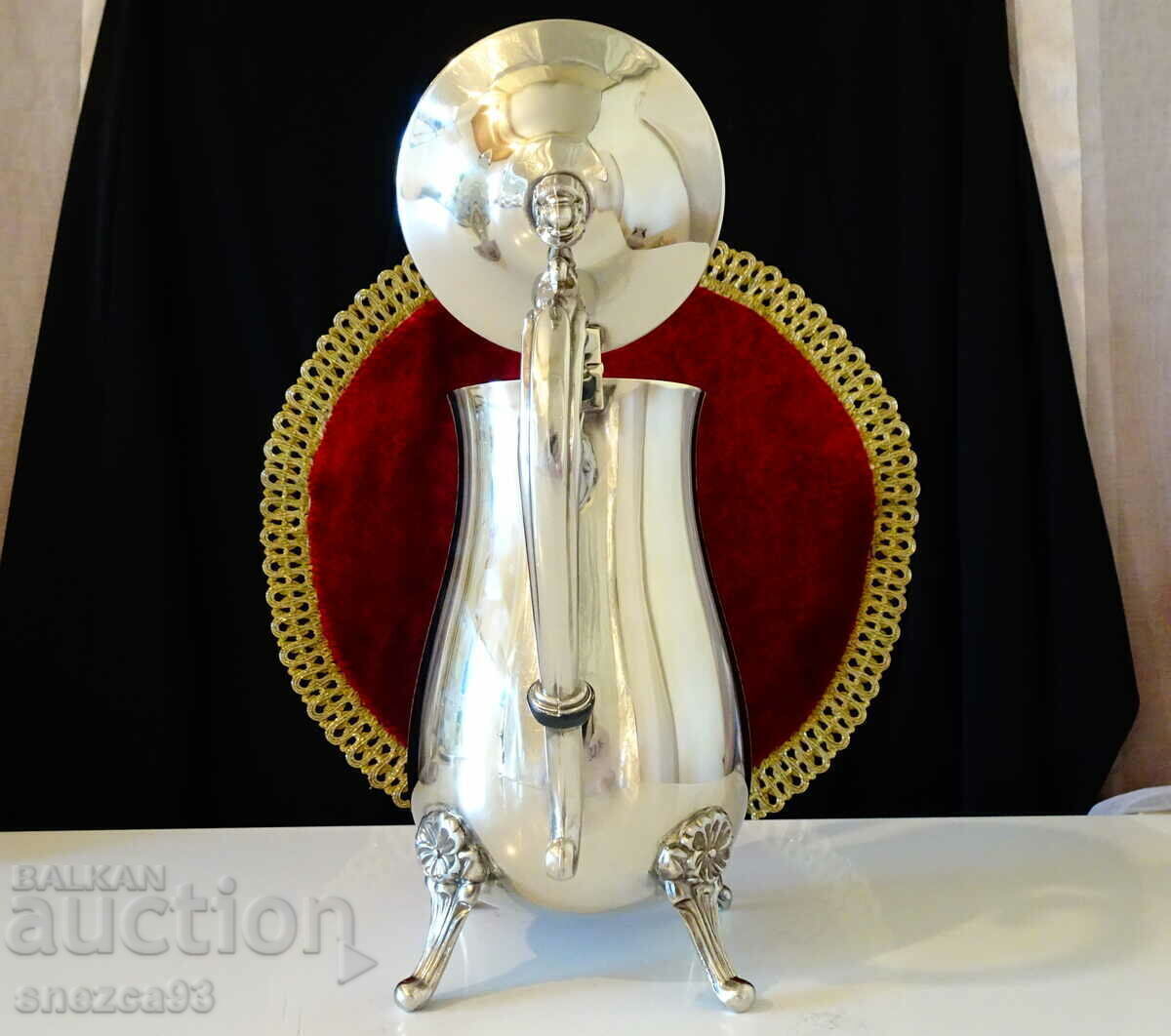 Delivery of Silver-plated bronze jug, gold-plated inside, baroque Delivery of Silver-plated bronze jug, gold-plated inside, baroque