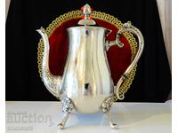 Silver-plated bronze jug, gilded inside.