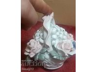 Beautiful porcelain flower basket