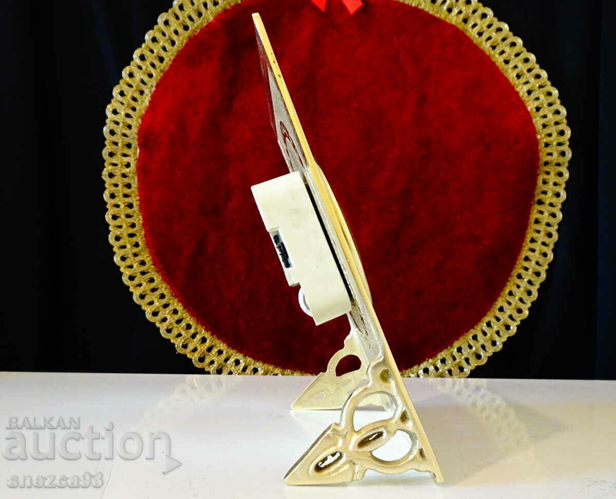 Bronze desk clock with perpetual calendar, W.Germany. - 5 Bronze desk clock with perpetual calendar, W.Germany. - 5