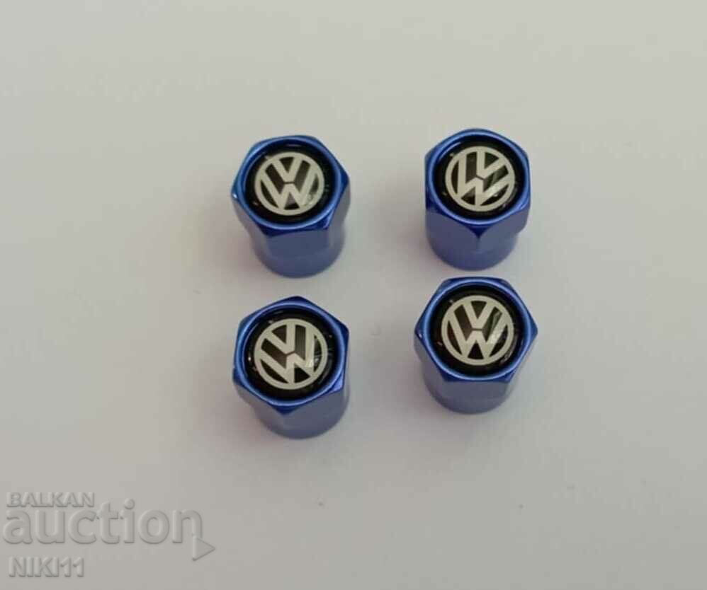 4 pcs. Blue Caps for valves VW Volkswagen, Volkswagen with price 8.00 BGN | € 4.09
