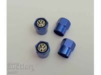 4 pcs. Blue Caps for valves VW Volkswagen, Volkswagen