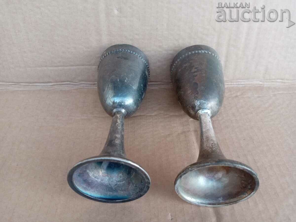 retro vintage silver plated cups cup goblet lot - 5 retro vintage silver plated cups cup goblet lot - 5