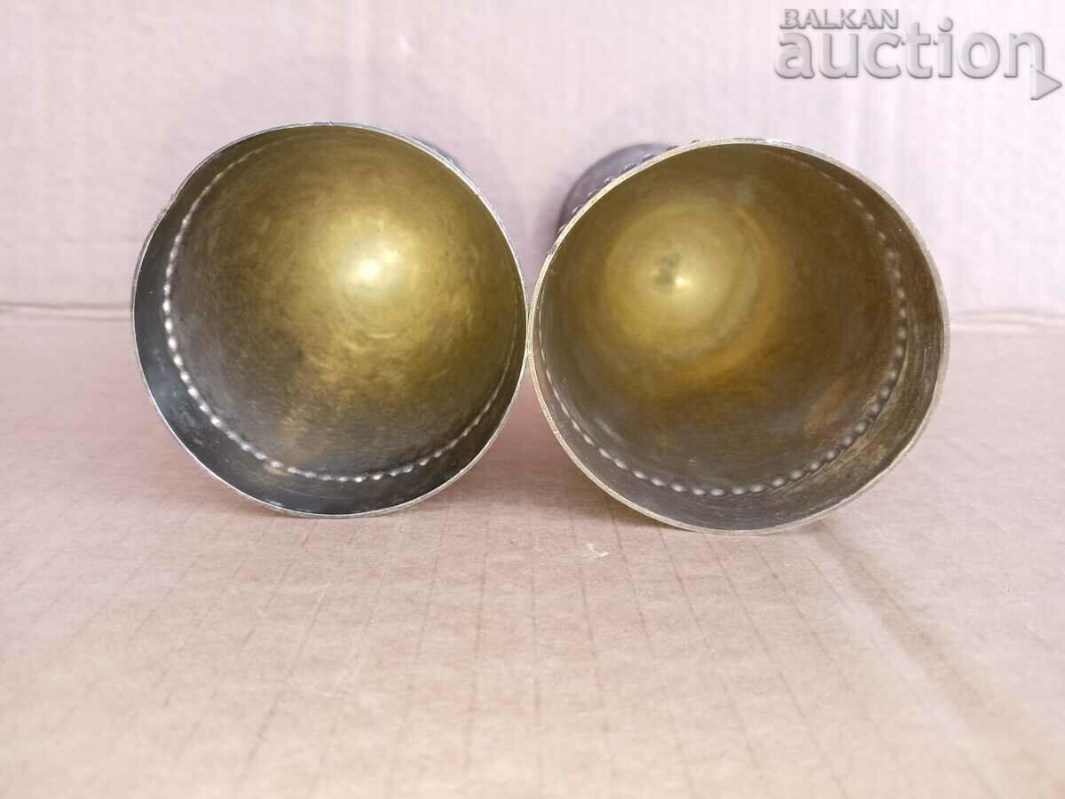 retro vintage silver plated cups cup goblet lot - 6 retro vintage silver plated cups cup goblet lot - 6