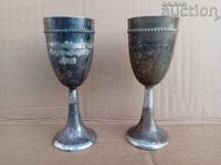 retro vintage silver plated cups cup goblet lot