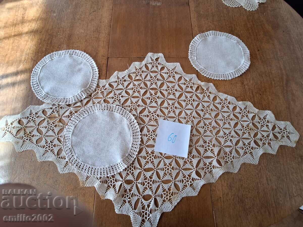 Lot tablecloth retro handmade 060