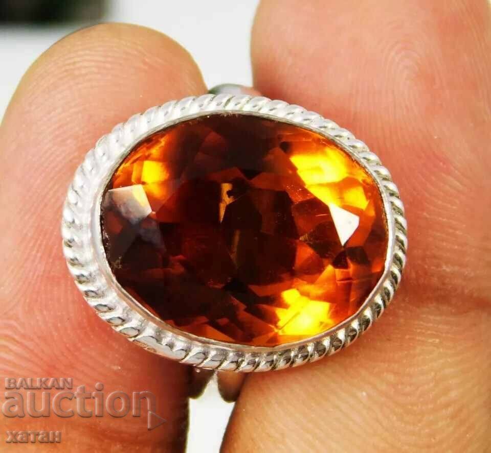 BZC!! Inel de argint sterling de 37,95 ct cu topaz 1 penny!!