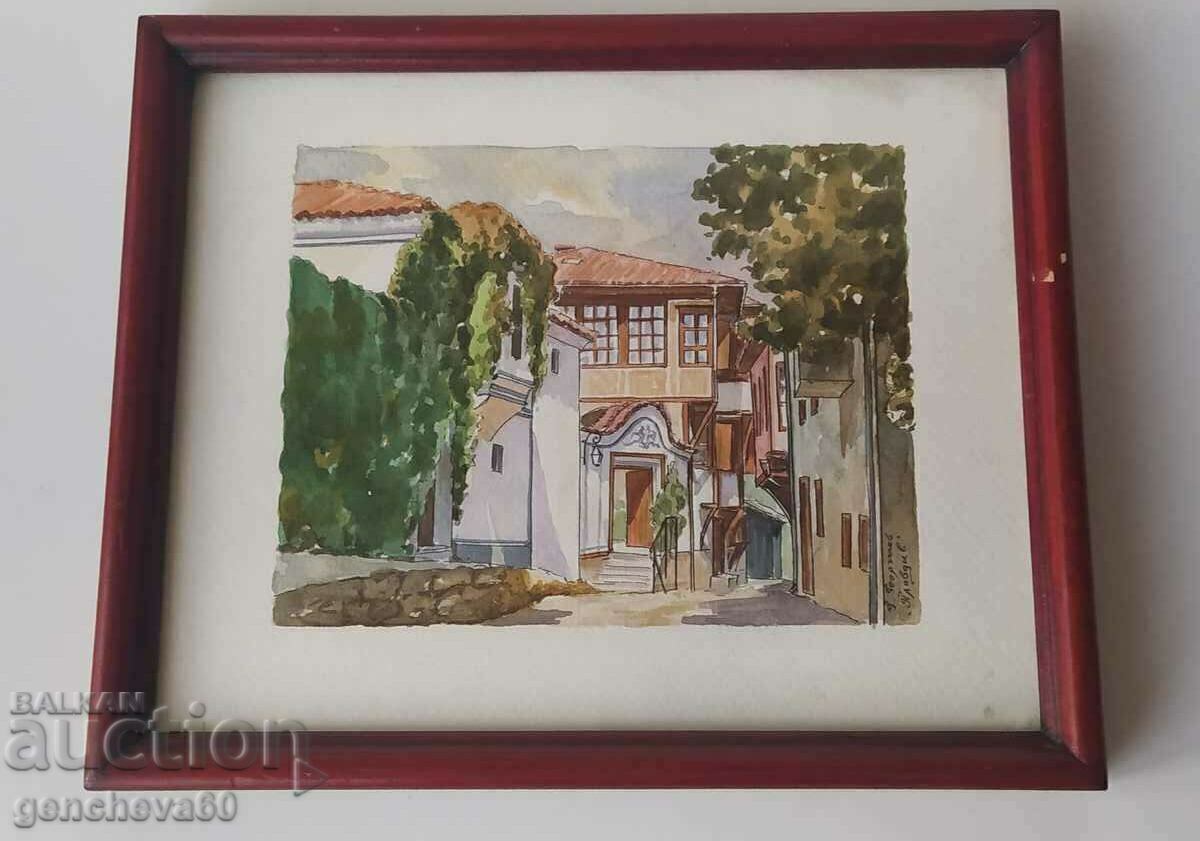 Auction Beautiful landscape painting, "Plovdiv" - G. Georgiev Auction Beautiful landscape painting, "Plovdiv" - G. Georgiev