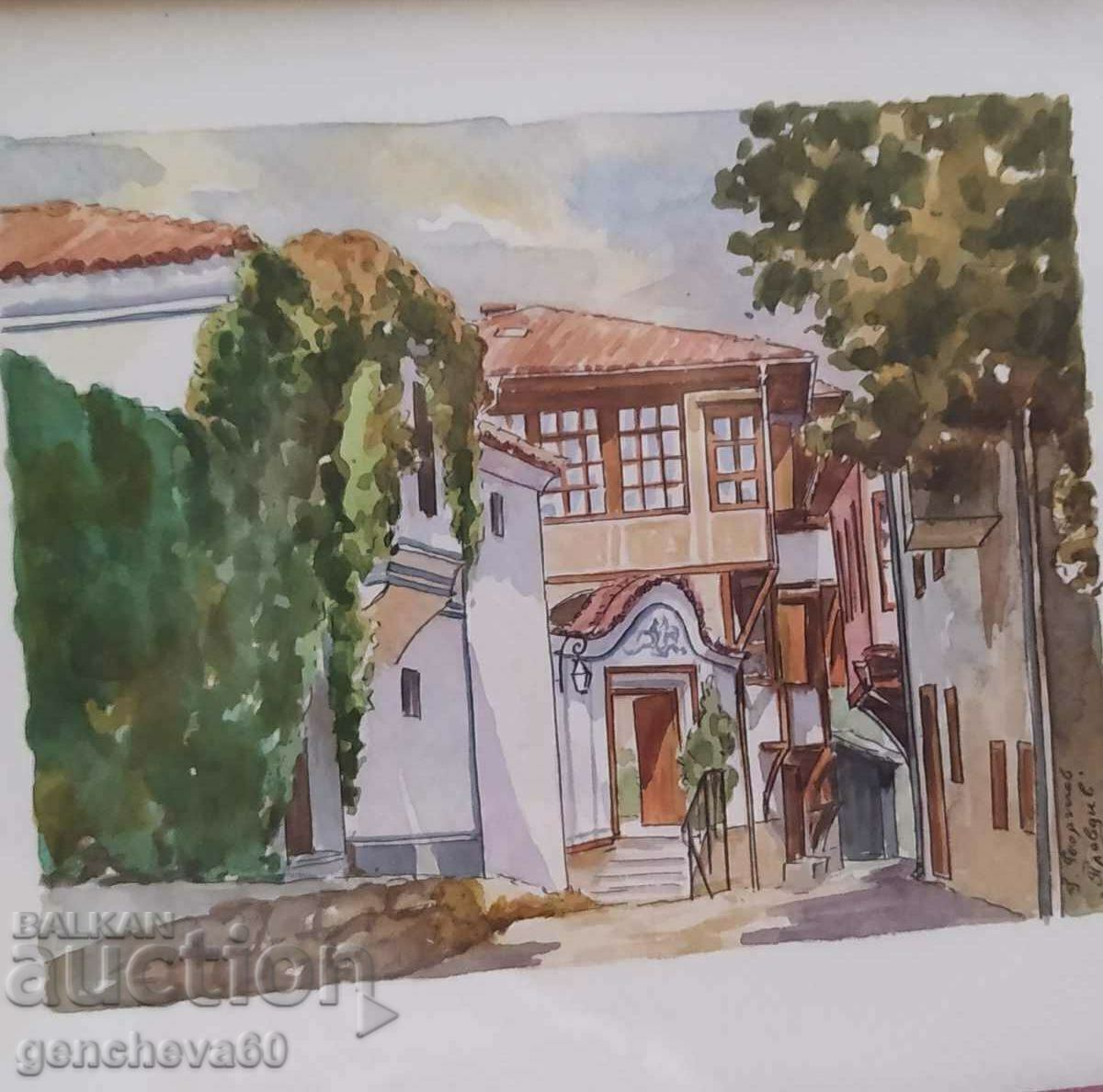 Delivery of Beautiful landscape painting, "Plovdiv" - G. Georgiev Delivery of Beautiful landscape painting, "Plovdiv" - G. Georgiev