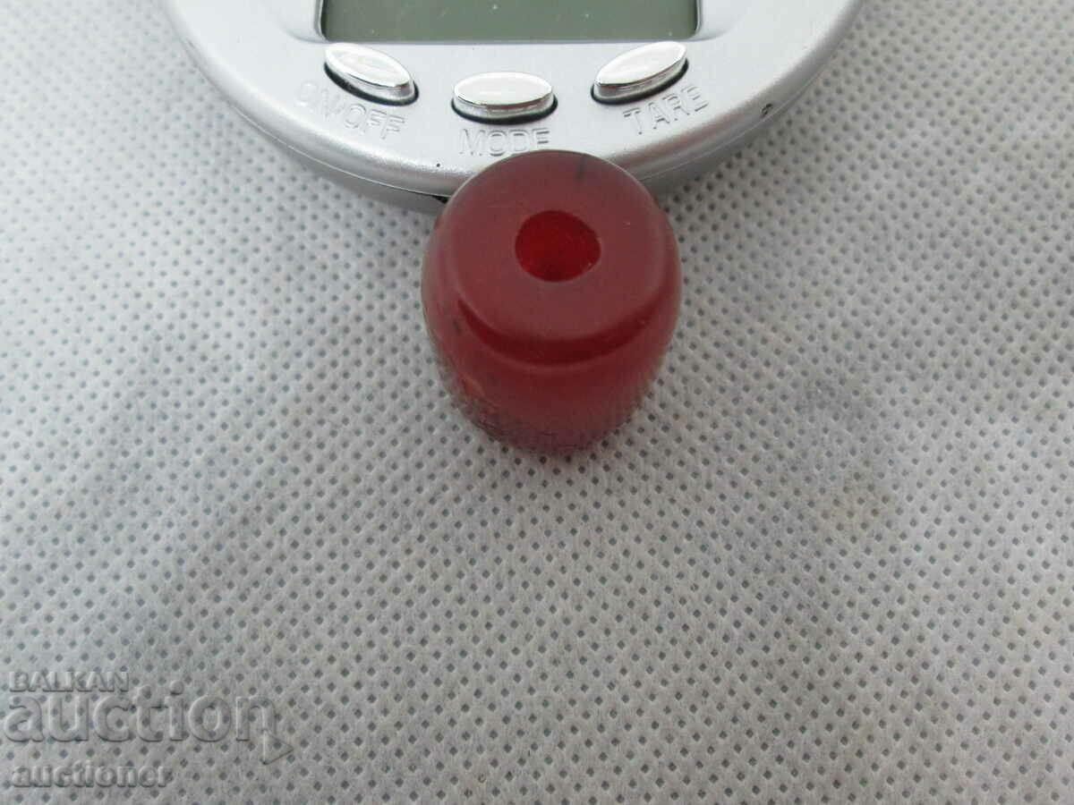 RED AMBER ROSARY BEAD - 5 RED AMBER ROSARY BEAD - 5