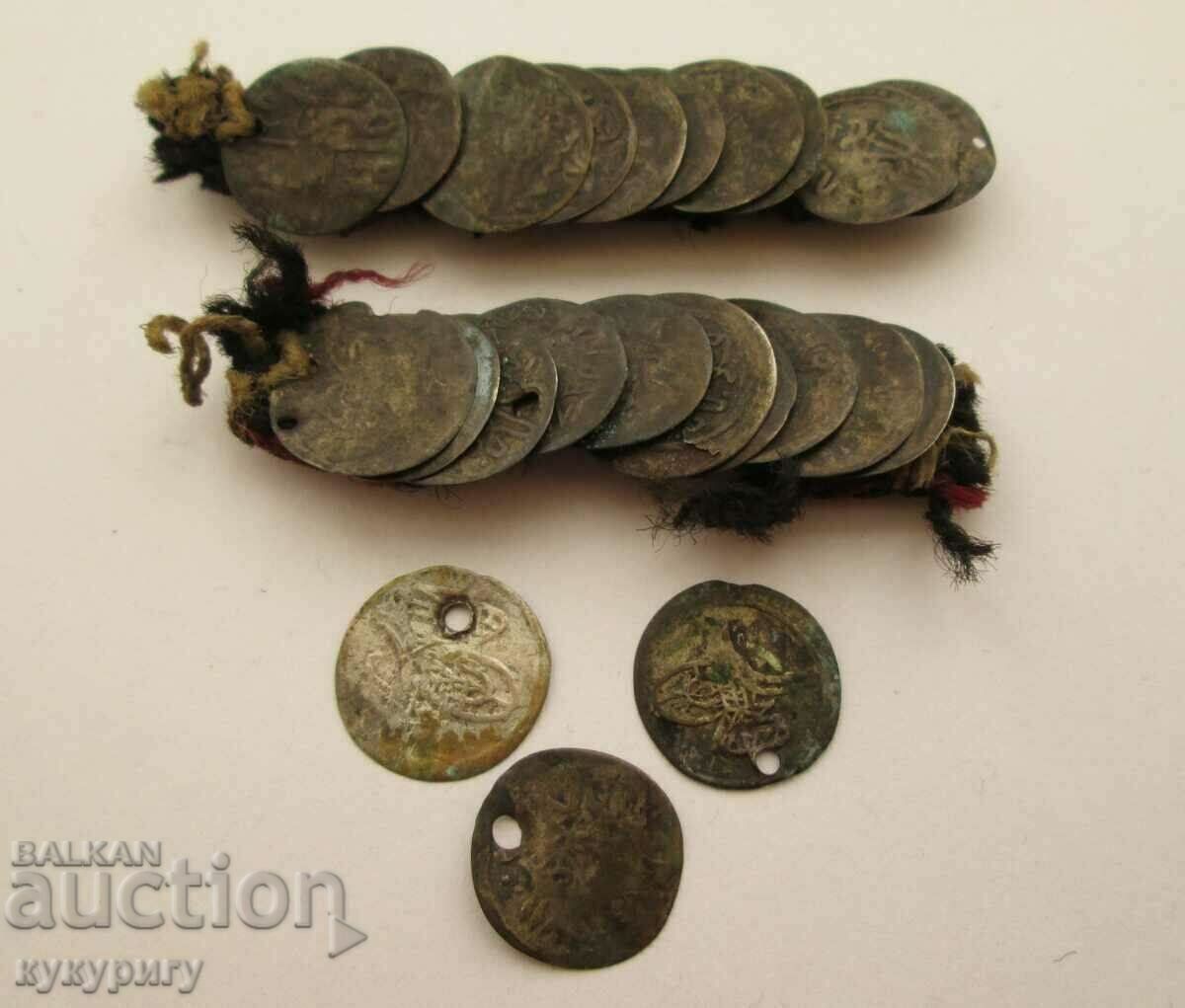 23 Old Silver Coin Pendants for Costume Jewelry