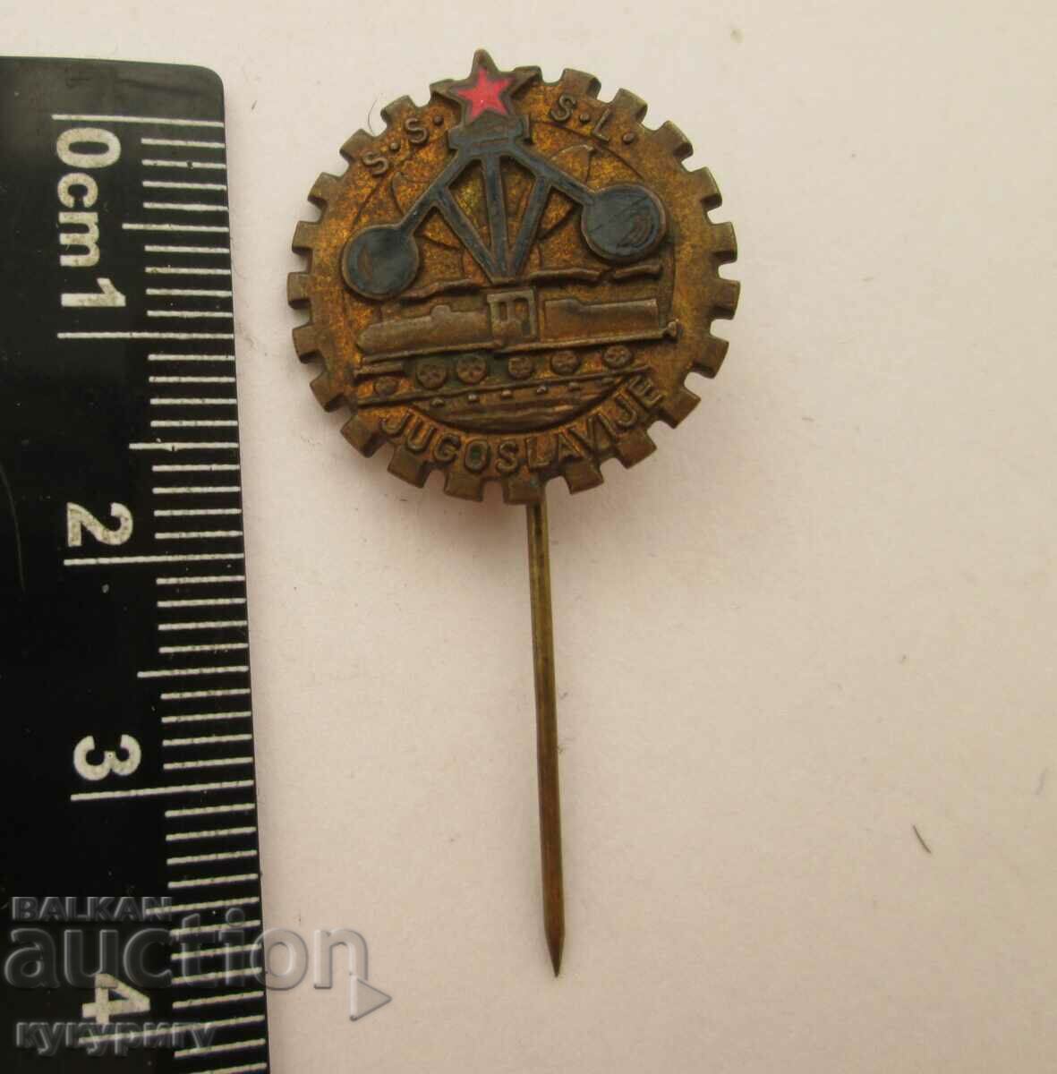 Delivery of Old sign railway badge railways train Yugoslavia Delivery of Old sign railway badge railways train Yugoslavia