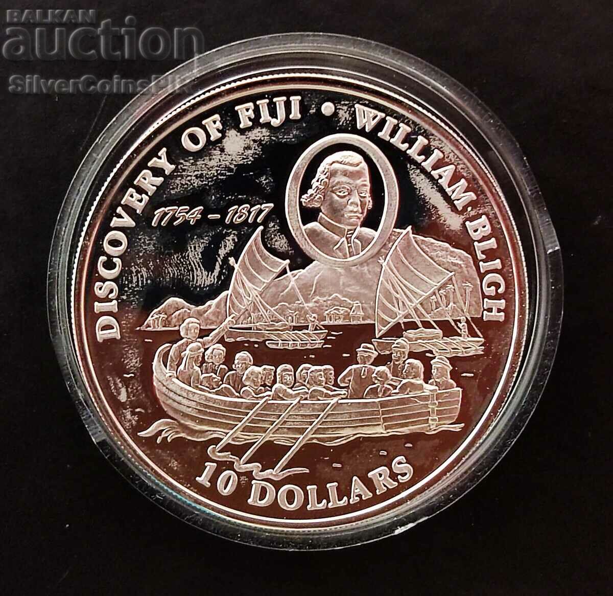 Silver $10 Discovery of Fiji 1993