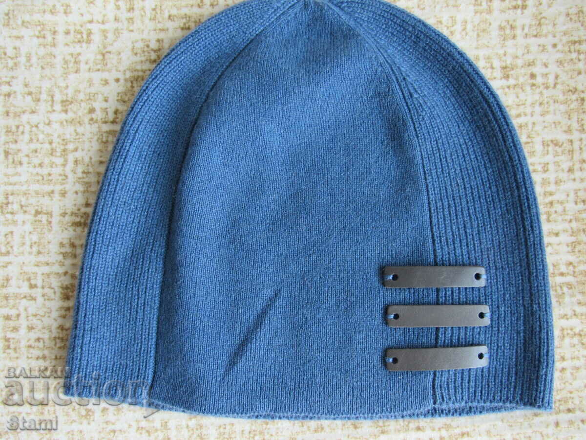 Blue machine knit alpine hat, 100% cashmere, Mongolia with price 89.00 BGN | € 45.50 Blue machine knit alpine hat, 100% cashmere, Mongolia with price 89.00 BGN | € 45.50