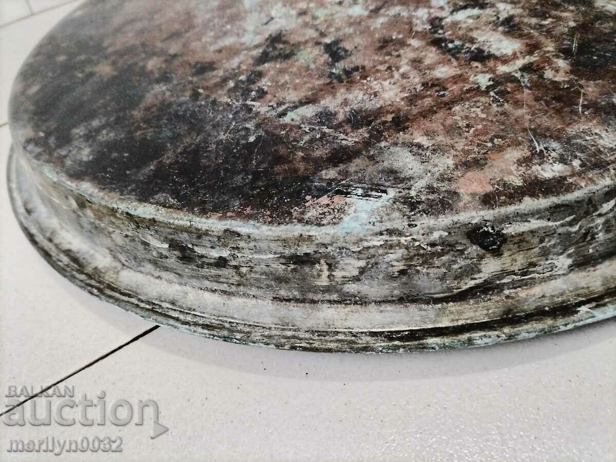 Copper vessel, tray, copper, blue - 6 Copper vessel, tray, copper, blue - 6