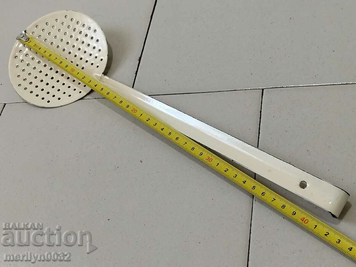 Old lattice spoon with enamel, early soc, NRB with price 33.00 BGN | € 16.87 Old lattice spoon with enamel, early soc, NRB with price 33.00 BGN | € 16.87