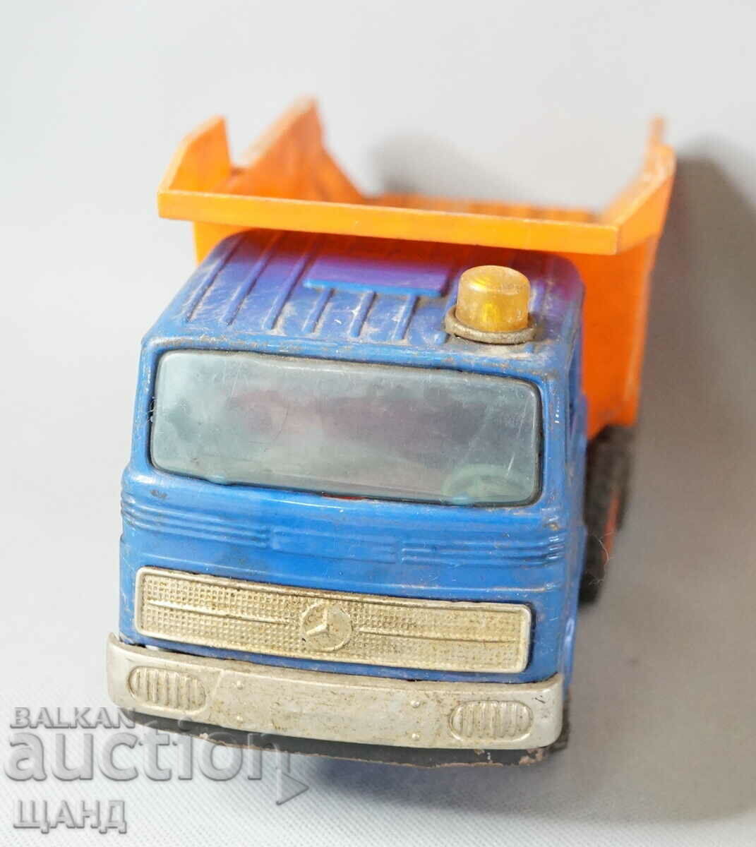 Auction MERCEDES Old Japanese Metal toy dump truck model Auction MERCEDES Old Japanese Metal toy dump truck model