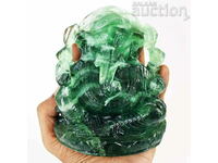 Green fluorite! 4810 carats! Lord Ganesha.