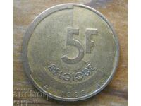 5 francs 1986 - Belgium