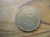 5 francs 1986 - Belgium