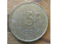 5 francs 1987 - Belgium