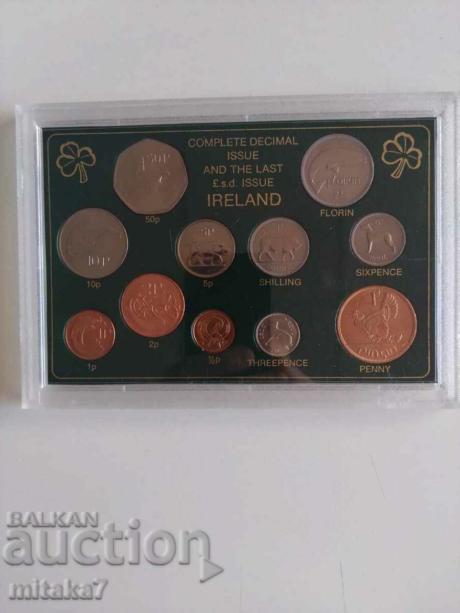 Coin set, Ireland, 1963-1990