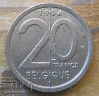 20 francs 1994 - Belgium