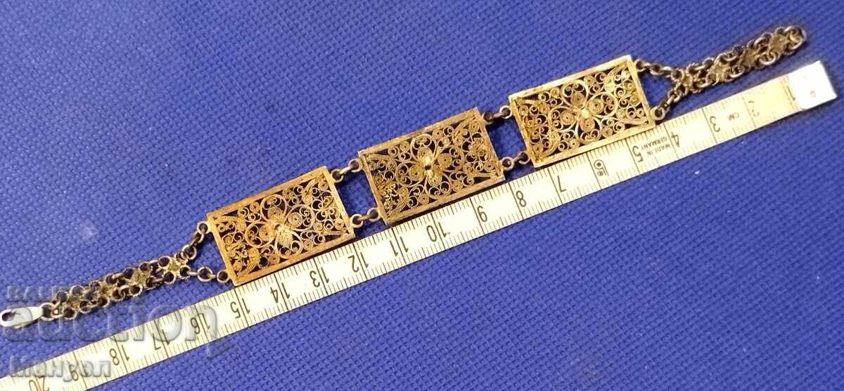 Delivery of Old Renaissance silver bracelet, filigree.