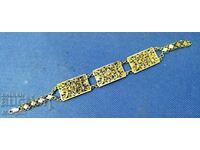 Old Renaissance silver bracelet, filigree.